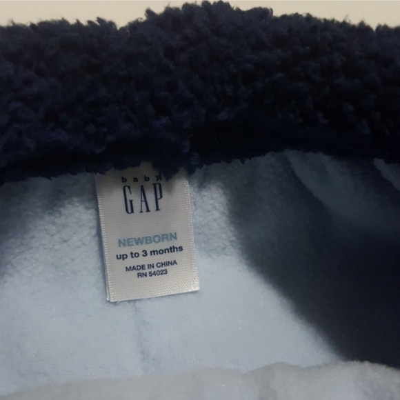 GAP Navy Blue Fleece Baby 2 Piece Winter Set 0-3M - Picture 5 of 8